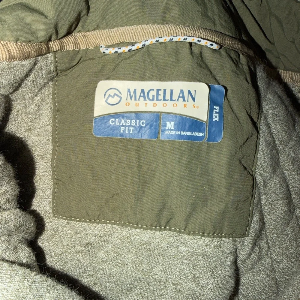 Magellan Outdoors Olive and Heather Gray Quilted Jacket Boho Festival Cozy M - Picture 5 of 5